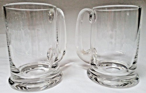 Pair two antique glass - /,