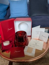 Baccarat Baby Our Fire Red Candle Holder votive Philippe Starck Crystal tealight