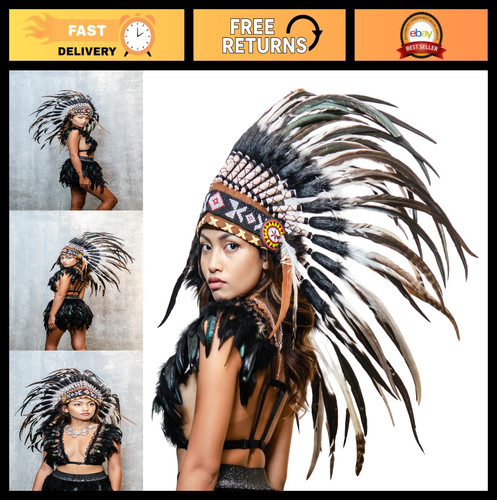 Colorful feather headdress - feather,