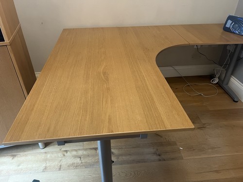 Ikea oak veneered office desk - ikea,
