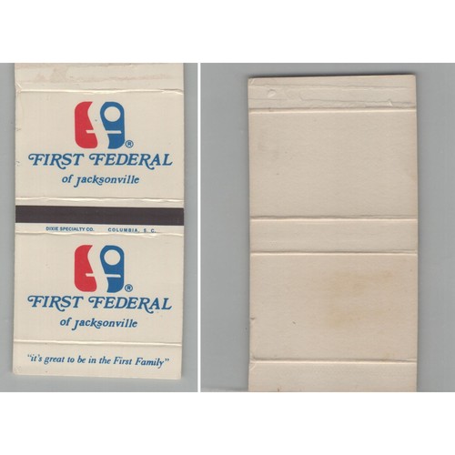 Matchbox cover first federal - cover,