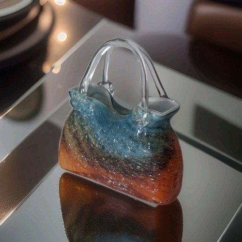 Art glass murano style purse - style,