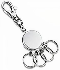 Metal Key Organiser | Key Holder 4 Keys Keyring Pocket Keychain Fathers Day Gift