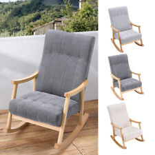 Scandinavian Rocking Chair Rocker Armchair Solid Wood Single Seater Sofa Lounger