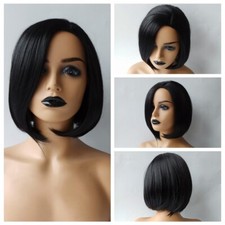 Black Straight Short Bob Wigs