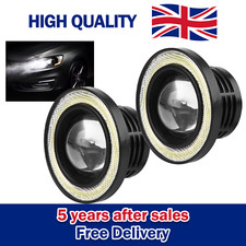 2x Car LED Angel Eyes Halo Ring Fog Light 64mm/ 89mm Round Spot Lights Universal