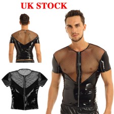 UK Mens Shiny PVC Leather