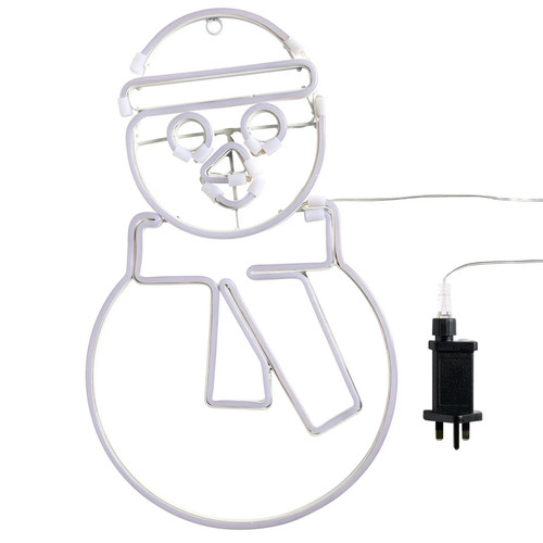 Neon snowman christmas - snowman,