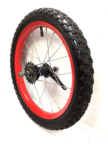 Bicycle rear red wheel - rear,