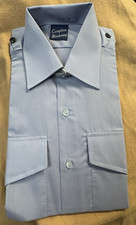 Men Long Sleeves Pilot/  Security/ Bus Driver Shirt With Shoulder Straps