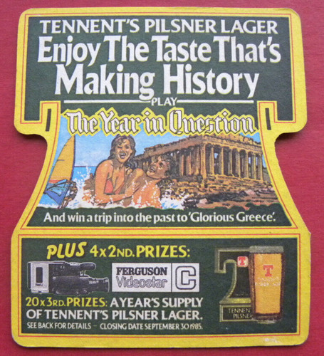 Tennents beer mat - beer,
