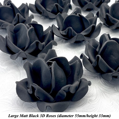Matt black charcoal roses - charcoal,