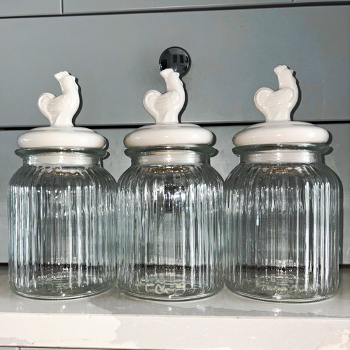 Set largeribbed clear - set, 3