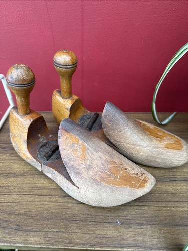 Antique wooden shoe - wooden,