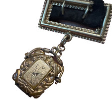 Victorian Ladies Pocket Watch Locket Fob - Gold Filled