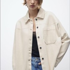 Zara size M cream cord raw