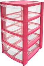 Large Plastic 4 Drawer Storage