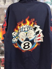 Vintage JNCO Jeans Flame Bowling Shirt – 8 Ball Dice Graphic – Made in Korea Y2K