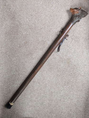 Vintage walking stick - vintage, carved
