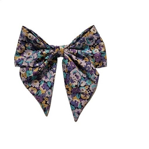 Floral purple fabric hair - floral,
