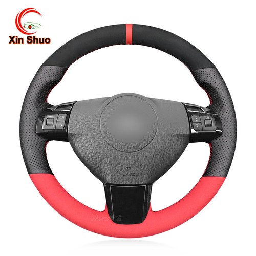 Black top leather steering - leather,