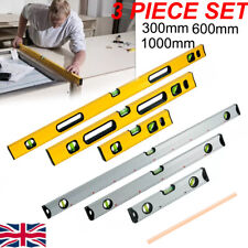 MAGNETIC 3 PIECE BUILDERS BUILDING SPIRIT LEVEL SET - 300, 600, 1000mm