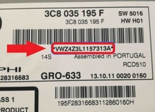 VW RADIO CODE - Anti Theft