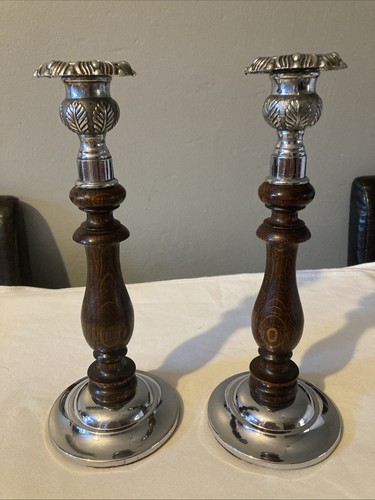 Pair vintage art - deco, candle