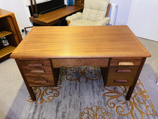 MCM Abbess Teak Teachers Desk - Office Desk - Danish Style - G Plan Era - Retro