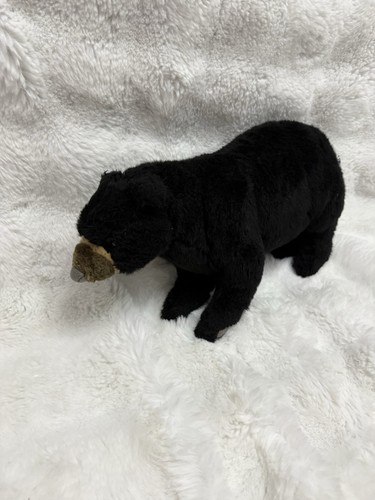 Hansa black bear plush soft - hansa,