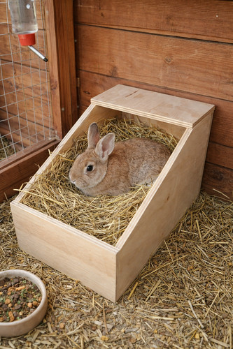 Wooden rabbit nesting whelping - wooden,