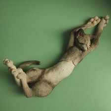 Rare Large "A Breed Apart Cat" Snoozzz Cat Country Artists Lovely Cat L34CM H11C