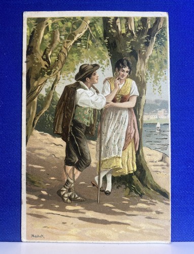 Antique postcard artist - antique,