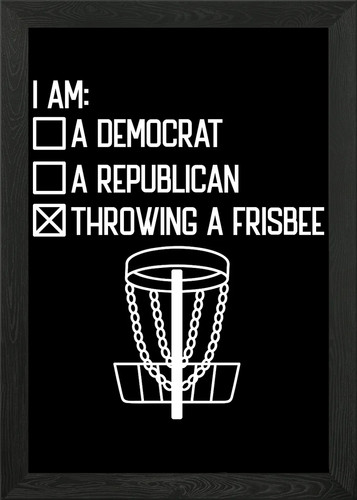 Disc golf frisbee - golf, framed