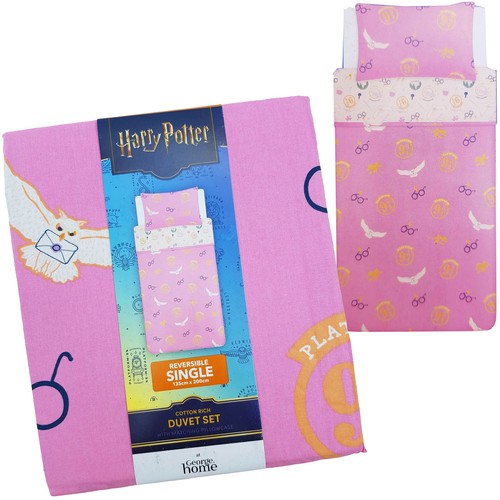 Harry potter single duvet - potter, pink