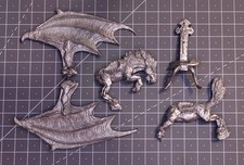 Dark Pegasus. Dark Elves. Warhammer The Old World Fantasy Battle Metal