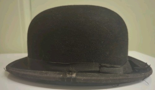 Vintage black felt - black, hat