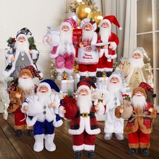 1pc12'' Xmas Standing Santa Claus Doll Decoration Figure Christmas Ornament Gift