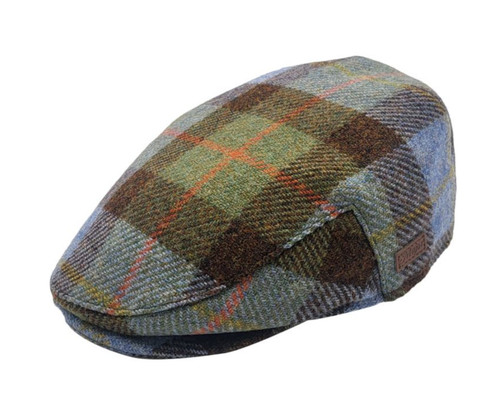 Men wool tartan - wool, cap