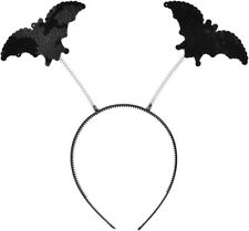 Sequin Bat Head Boppers | Adult Fancy Dress Accessory | Halloween Headband