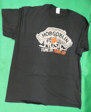 HOBGOBLIN Music Tune In Turn Up Black Cotton Beer Promo Ale T Shirt  Size XL NEW