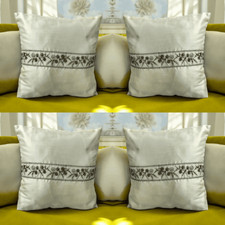 Cushion Covers Grey Beige Set