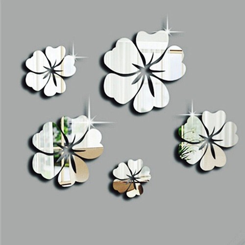 Mirror wall sticker flower - mirror,