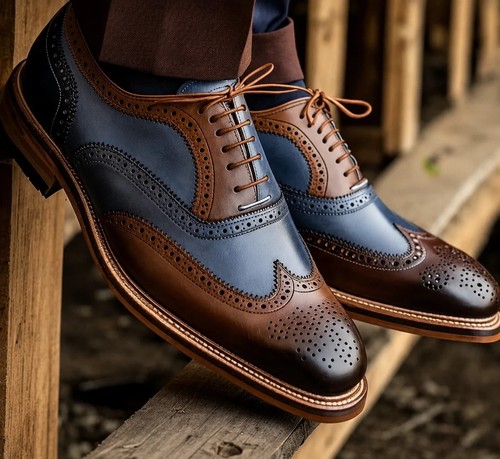 Men handmade leather oxford - men's,