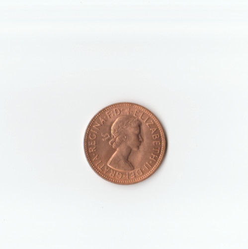 1967 queen elizabeth one penny - queen,