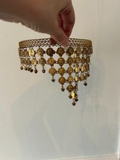 Gold Bollywood / Belly Dance Head Piece Used Fancy Dress Dance Halloween Headban