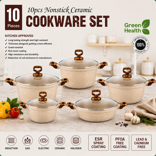 Piece ceramic non - 10-piece, non-stick