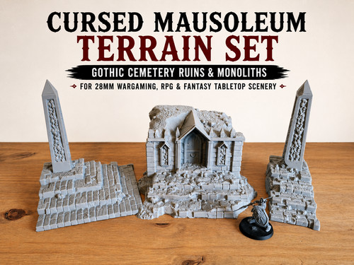 28mm gothic mausoleum terrain - gothic,
