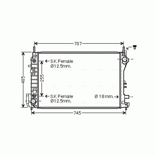 Radiator for opel - radiator, vectra