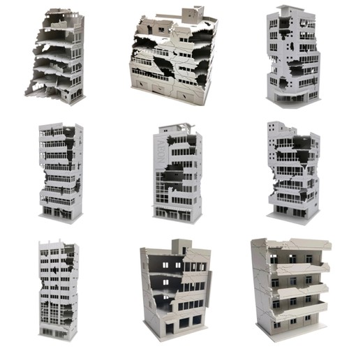Scale 144 ruined building - 1:144,